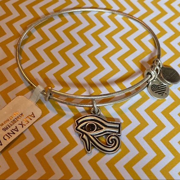 Alex and Ani Jewelry - Alex & Ani Eye of Horus Bangle w Stone NWT